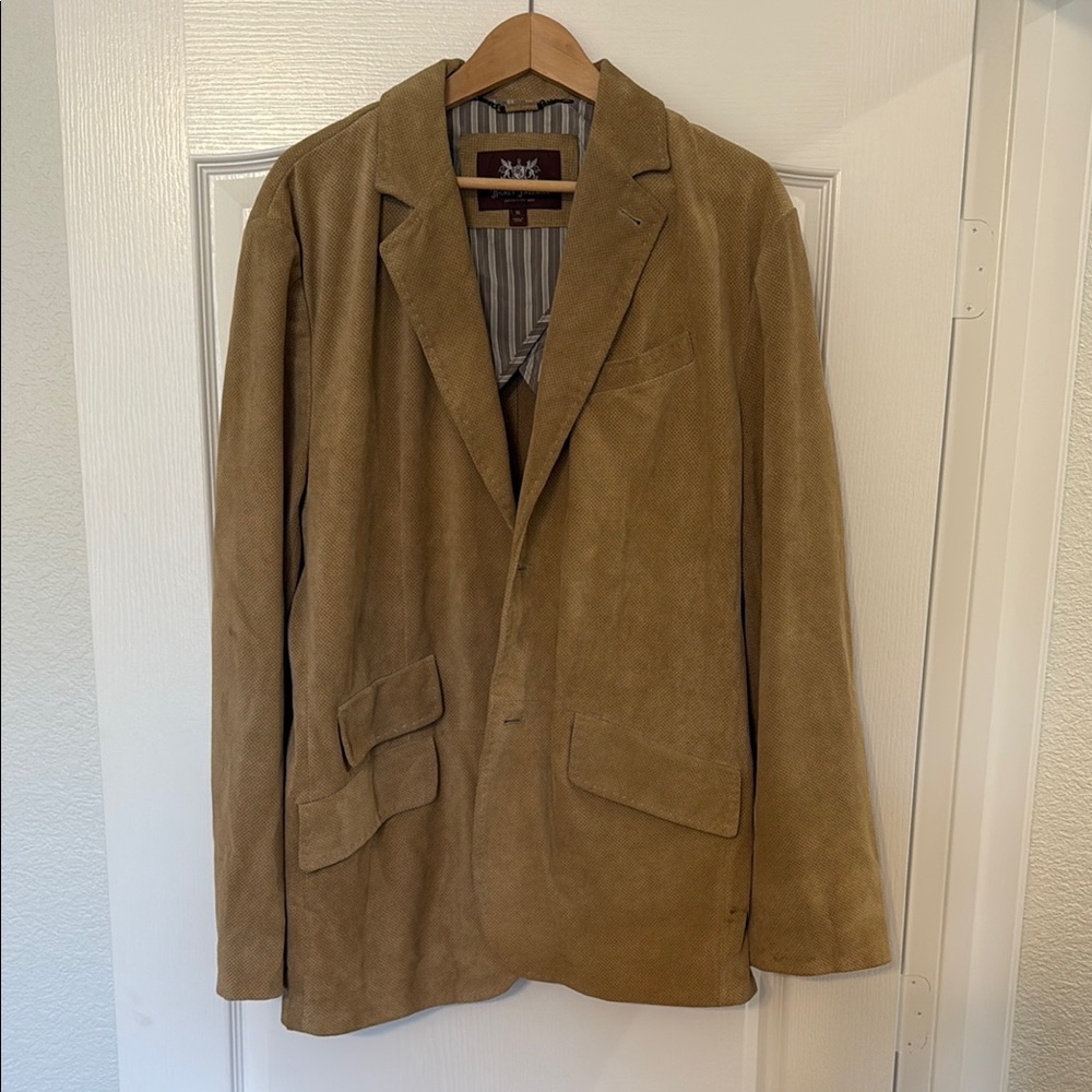 Hickey Freeman Tan Suede Blazer